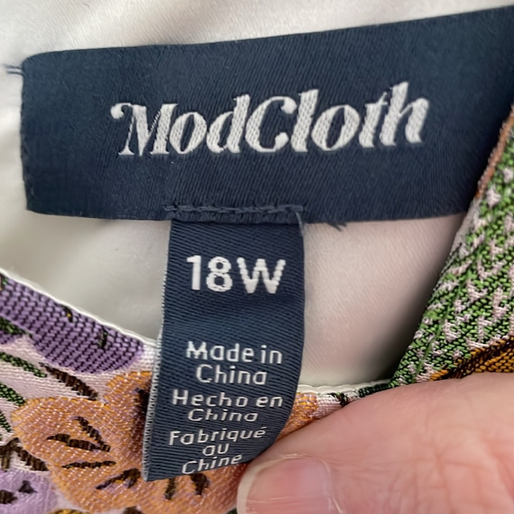 ModCloth Spring Garden Fling Fit and Flare Dress 18W - Picture 7 of 8